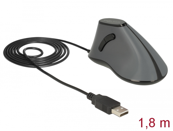 MOUSE ERGONOMIC VERTICAL OPTIC USB, DELOCK 12527